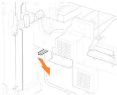 CANON imagePRESS C10010VP - Lower the handle of the V-A1 guide and open the guide. - 1