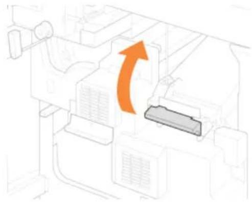CANON imagePRESS C10010VP - Lower the handle of the V-A1 guide and open the guide. - 4