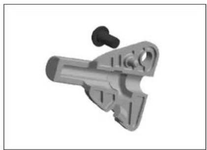 3D rendered mechanical component with a black knob and cylindrical body (no text or symbols)