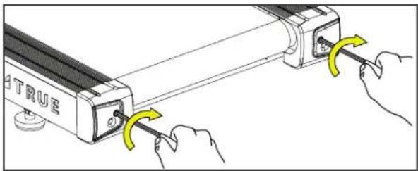 True Performance 8000 - To tension the running belt: - 4