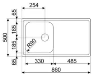 254 65 500 185 R90 185 65 330 485 860