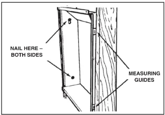 NAIL HERE - BOTH SIDES MEASURING GUIDES