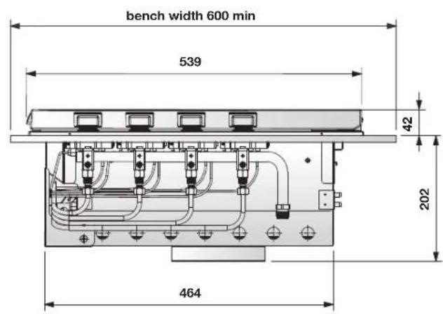 bench width 600 min 539 42 202 464