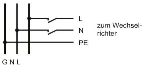 L zum Wechsel- richter N PE G N L