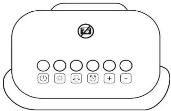 Line drawing of a toaster oven with icons for function, navigation, and display buttons