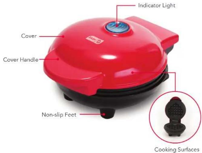 Indicator Light Cover Cover Handle Non-slip Feet Cooking Surfaces