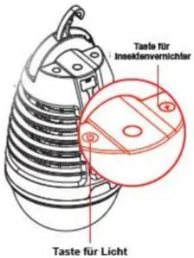 Taste für Insektenvernichter Taste für Licht
