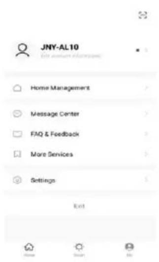 JNY-AL 10 Home Management Message Center FAQ & Feedback More Services Settings Exit