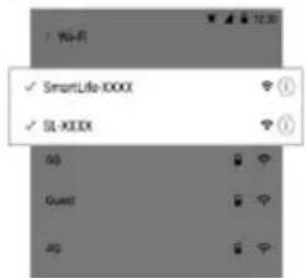 ✓ SmartLife-XXXX ✓ SL-XXXX
