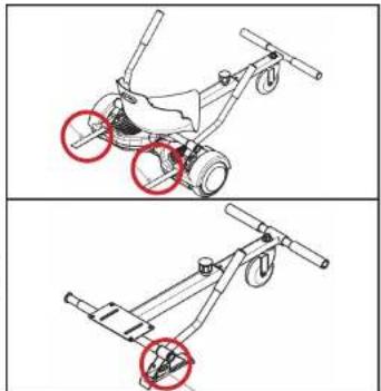 Be Cool BC-BB6521KRT - Mounting the kart attachment on the balance board - 1
