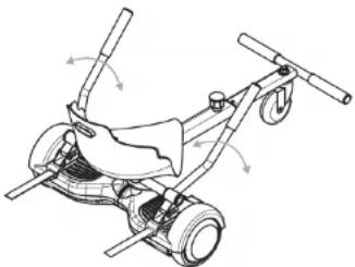 Be Cool BC-BB6521KRT - Montage des Kart-Aufsatzes am Balance-Board - 2