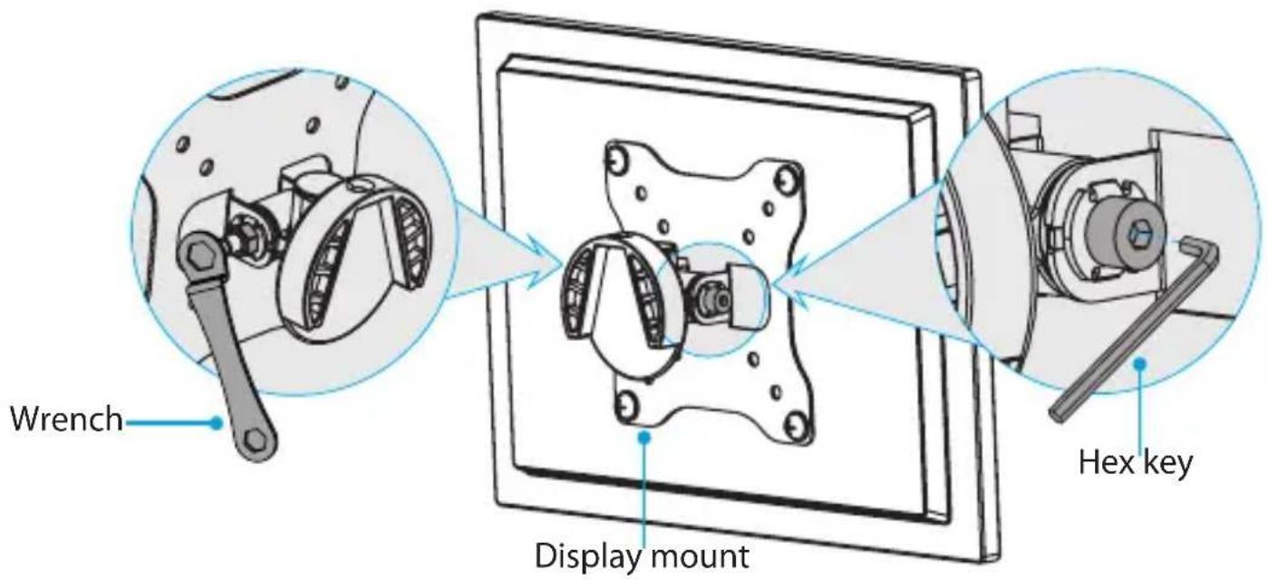 Wrench Display mount Hex key
