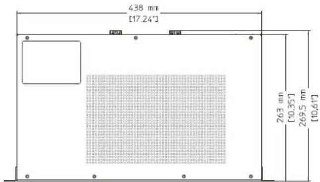 438 mm [17.24] 263 mm [10.35] 269.5 mm [10.61]