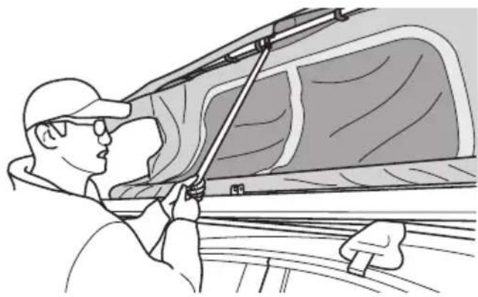 DOMETIC TMA100 - Setting up the roof tent - 8