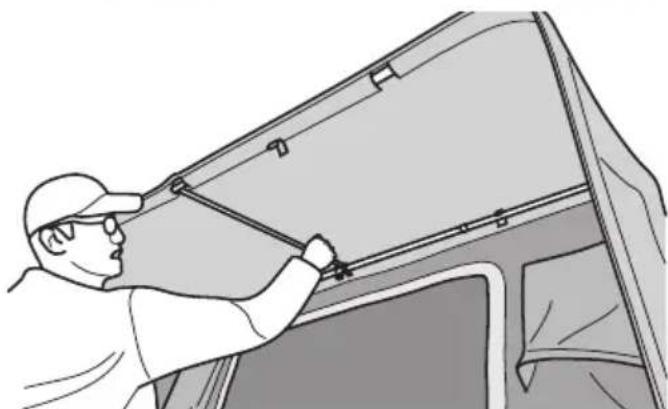 DOMETIC TMA100 - Setting up the roof tent - 11