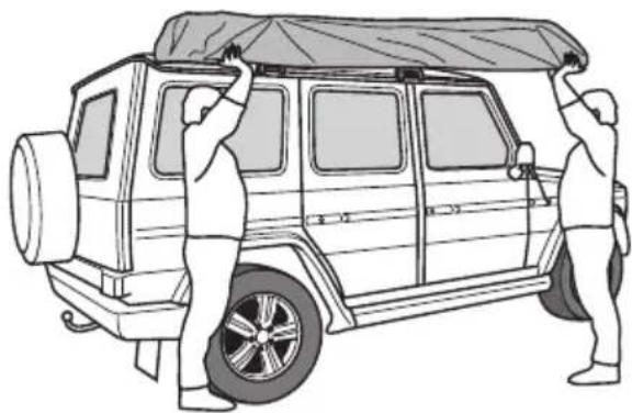 DOMETIC TMA100 - Installing the roof tent - 3