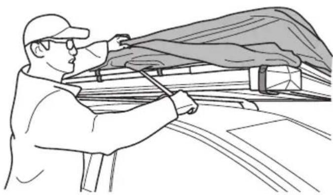 DOMETIC TMA100 - Setting up the roof tent - 4