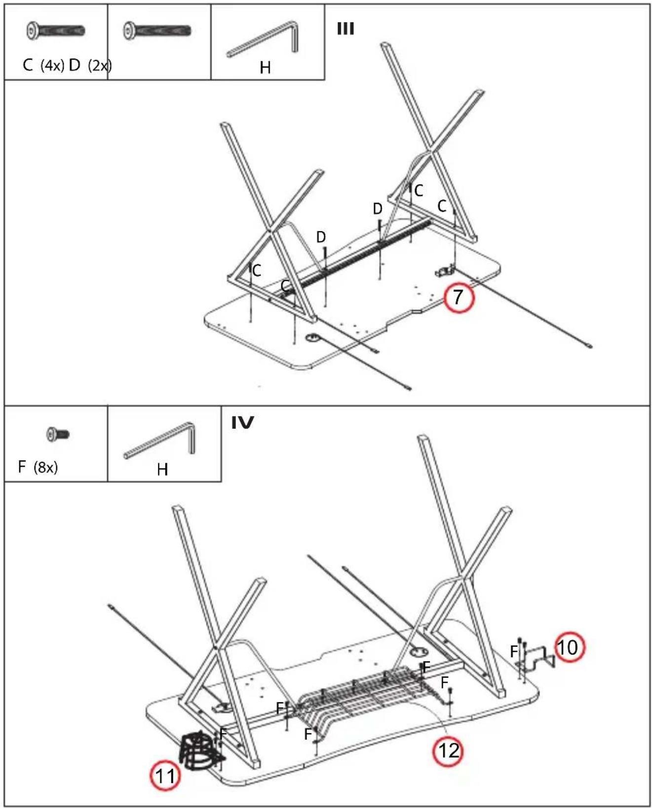 C (4x) D (2x) H III F (8x) H IV F F F F F 10 11 12