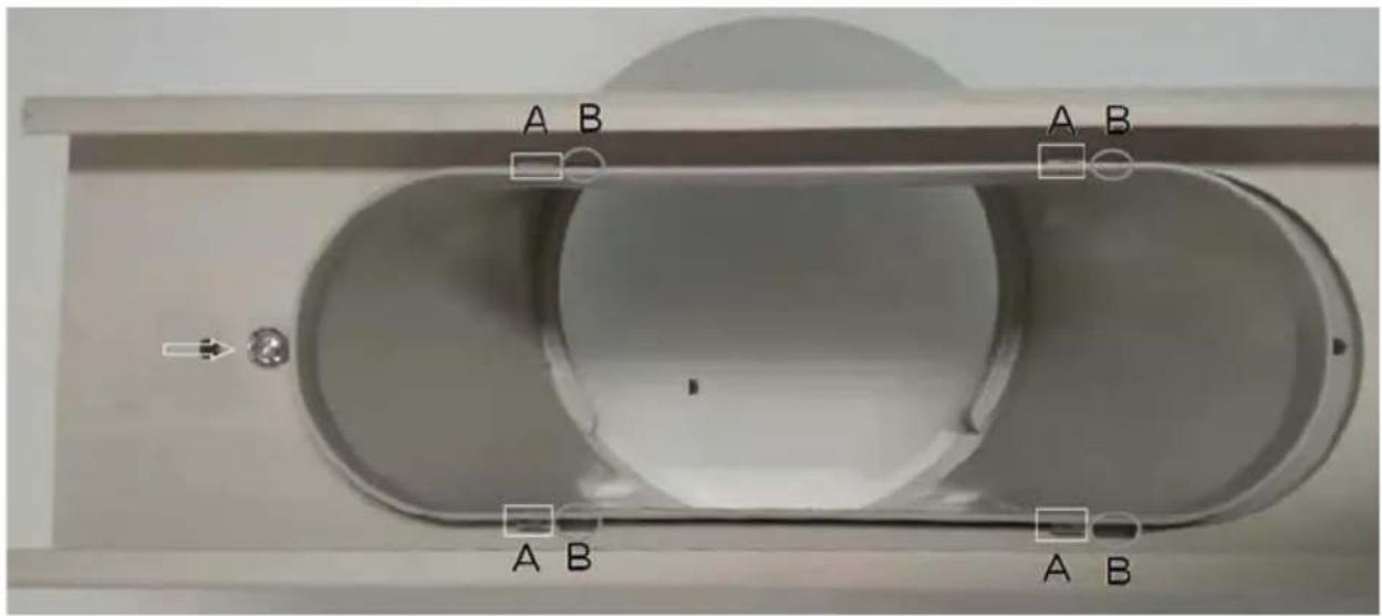 Diagram showing three different indoor air conditioning or ventilation system configurations with labeled components and directional arrows.