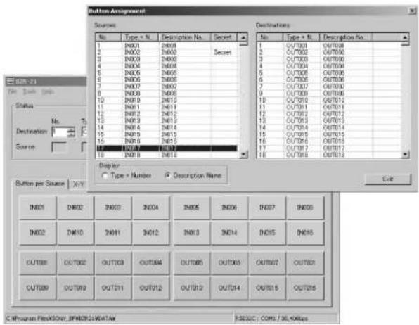 Button Assignment Sources No. Type + N. Description No. Secret 1 IN001 IN002 2 IN002 IN003 3 IN003 IN004 4 IN004 IN005 5 IN005 IN006 6 IN006 IN007 7 IN007 IN008 8 IN008 IN009 9 IN009 IN010 10 IN010 IN011 11 IN011 IN012 12 IN012 IN013 13 IN013 IN014 14 IN014 IN015 15 IN015 IN016 16 IN016 IN017 17 OUT017 IN018 18 OUT018 IN019 Description: No. Type + N. Description No. 1 OUT001 OUT002 2 OUT002 OUT003 3 OUT003 OUT004 4 OUT004 OUT005 5 OUT005 OUT006 6 OUT006 OUT007 7 OUT007 OUT008 8 OUT008 OUT009 9 OUT009 OUT010 10 OUT10 OUT101 11 OUT10 OUT102 12 OUT10 OUT103 13 OUT10 OUT104 14 OUT10 OUT105 15 OUT10 OUT106 16 OUT10 OUT107 17 OUT10 OUT108 18 OUT10 OUT109 Display: Type + Number Description Name: Button per Source X-Y INDOI INDO2 INDO3 INDO4 INDO5 INDO6 INDO7 INDO8 INDO2 INDO3 INDO4 INDO5 INDO6 INDO7 INDO8 OUTDOI OUTDO2 OUTDO3 OUTDO4 OUTDO5 OUTDO6 OUTDO7 OUTDO8 OUTDOI OUTDO3 OUTDO4 OUTDO5 OUTDO6 OUTDO7 OUTDO8 C:\Program Files\Cover_\DFMDC\DATAW\RSCUC : COM / 36_466bps