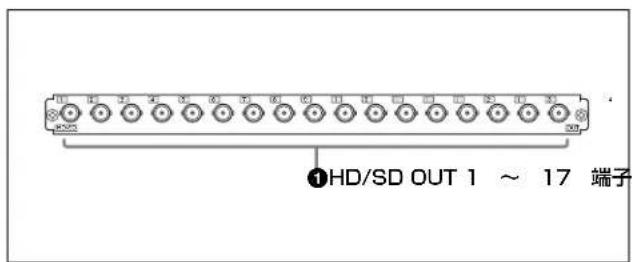 ①HD/SD OUT 1 ~ 17 端子