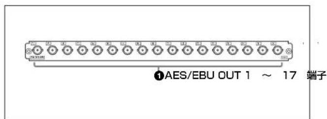 AES/EBU OUT 1 ~ 17 端子