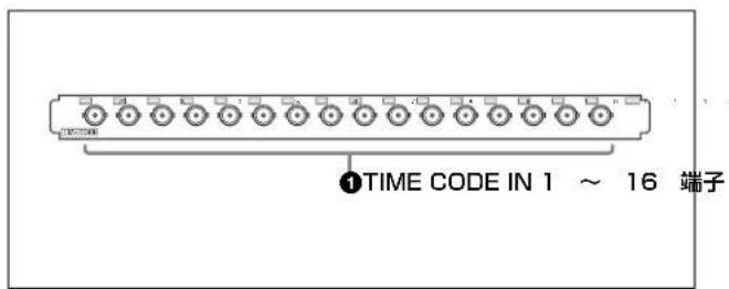 ①TIME CODE IN 1 ~ 16 端子