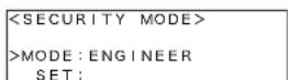 SONY RCP-920 - To change the security mode - 3