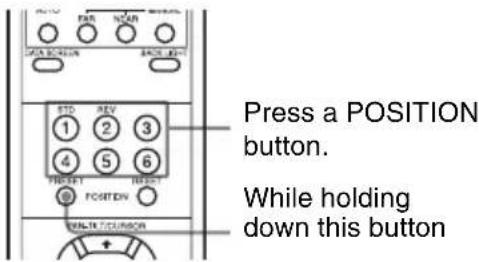 Press a POSITION button. While holding down this button