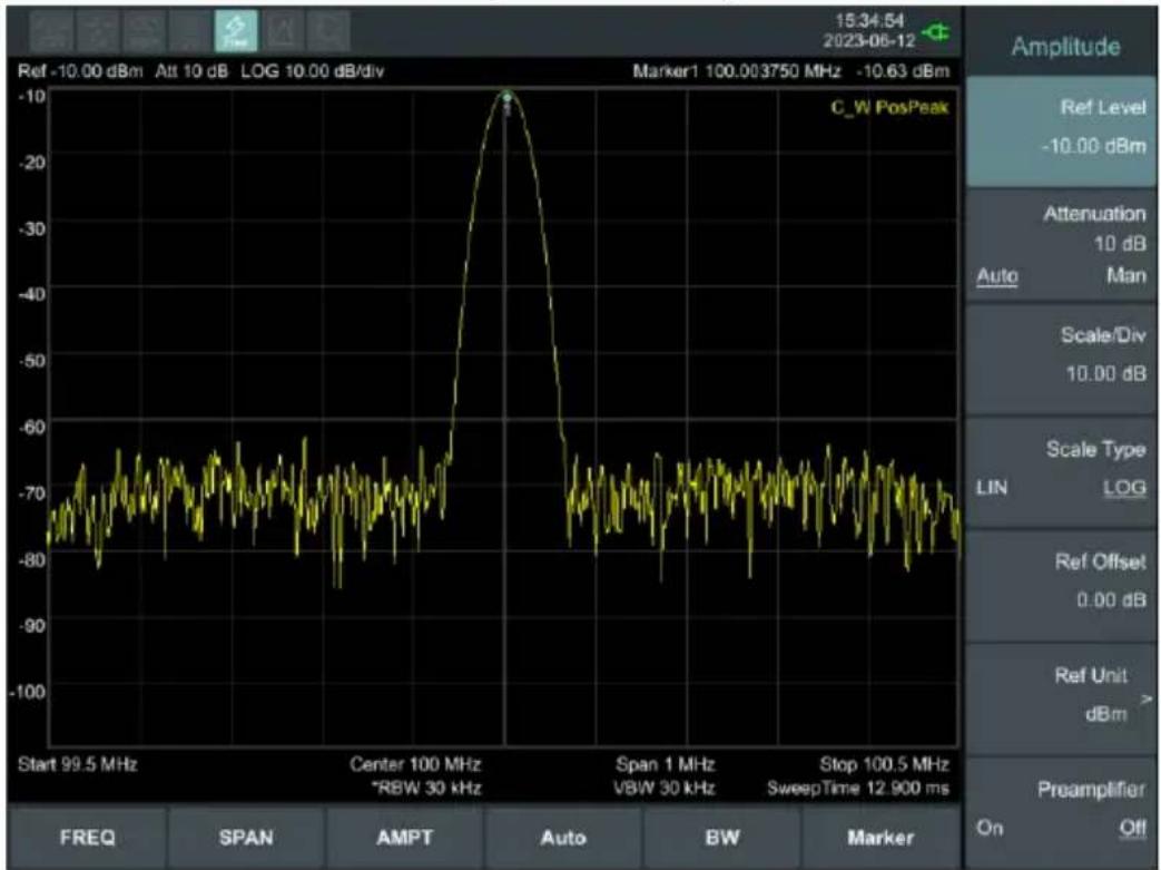 Owon HSA1016 - 5) Setting amplitude - 1
