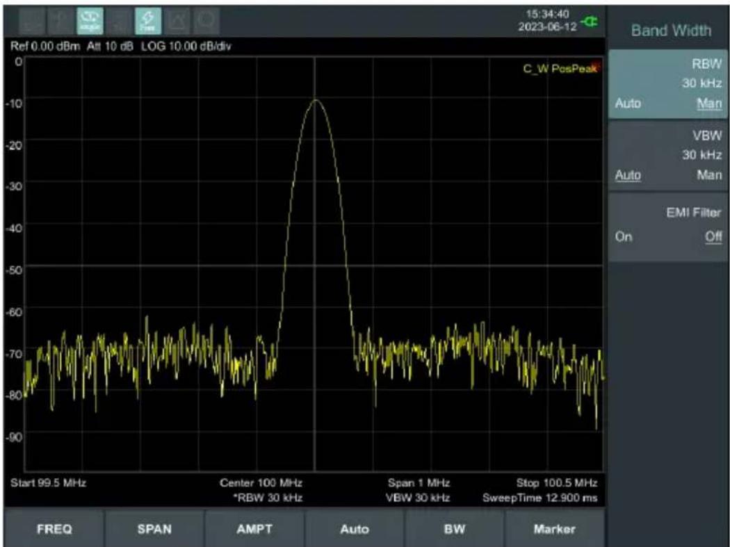 Owon HSA1016 - 3) Setting frequency span - 1