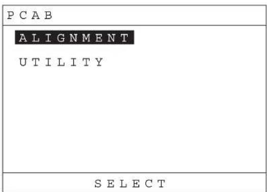 PCAB ALIGNMENT UTILITY SELECT