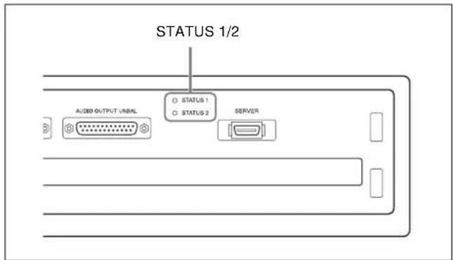 STATUS 1/2 A280 OUTPUT UNBAL STATUS 1 STATUS 2 SERVER