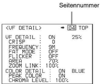 → 04 TOP VF DETAIL : ON 25% CRISP : 0 FREQUENCY: 9M FAT MODE : OFF FLICKER : OFF AREA : 70% ZOOM LINK: 100% COLOR DETAIL : ON BLUE PEAK COLOR : ON CHROMA LEVEL: 100%