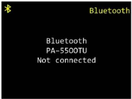 Bluetooth Bluetooth PA-5500TU Not connected