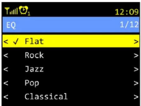 T1 12:09 EQ 1/12 < ✓ Flat > < Rock > < Jazz > < Pop > < Classical >