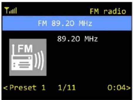 FM radio FM 89.20 MHz 89.20 MHz
