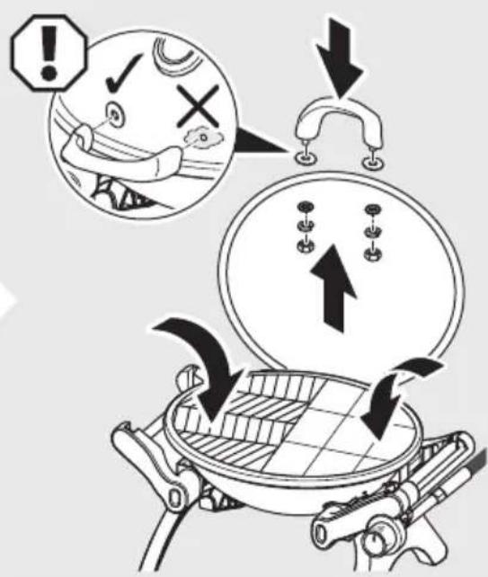 Diagram illustrating food safety risks with warning symbols and labeled arrows indicating correct and incorrect actions.