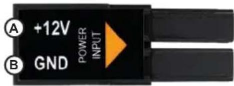 +12V GND POWER INPUT A B