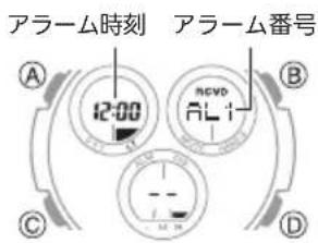 CASIO Baby-G MSG-W600 - アラームモードを選ぶ - 1