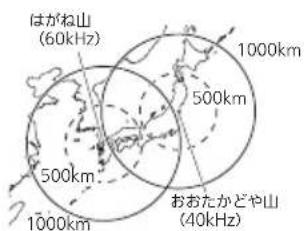 CASIO Baby-G MSG-W600 - 送信所の位置 - 1