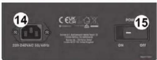 14 CEUK 200-340VAC 50/48Hz POWER ON OFF