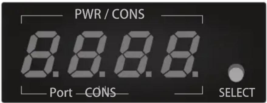 PWR / CONS 8.8.8.8. Port CONS SELECT