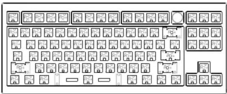Floor plan diagram of a computer with labeled rooms and furniture layout