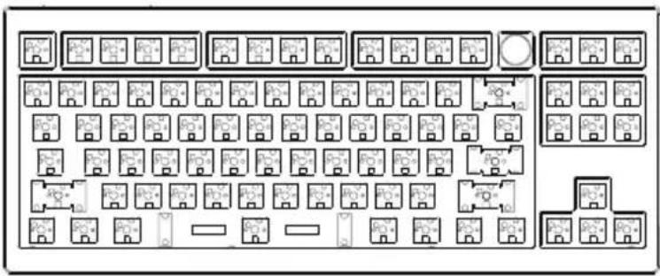 Floor plan diagram of a computer with labeled rooms and layout indicators