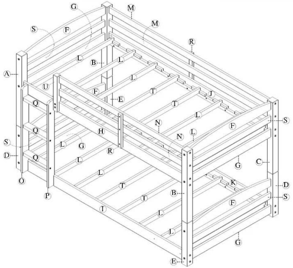 Dorel DL7891 - TWIN BUNK BED DL7891-1 - 6