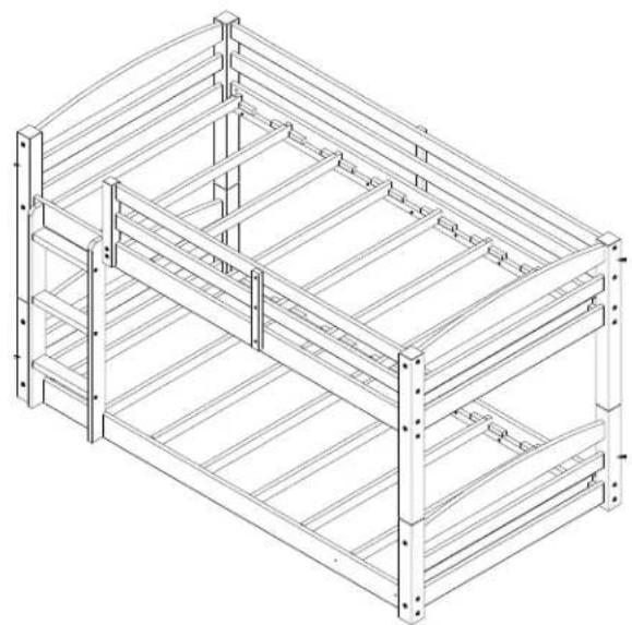 Dorel DL7891 - TWIN BUNK BED DL7891-1 - 1