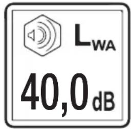 LWA 40,0 dB