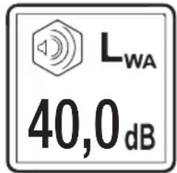 LWA 40,0 dB