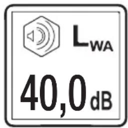 LWA 40,0 dB
